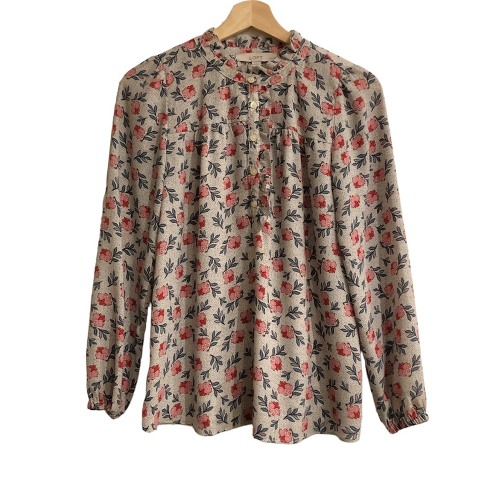 LOFT flowy floral blouse